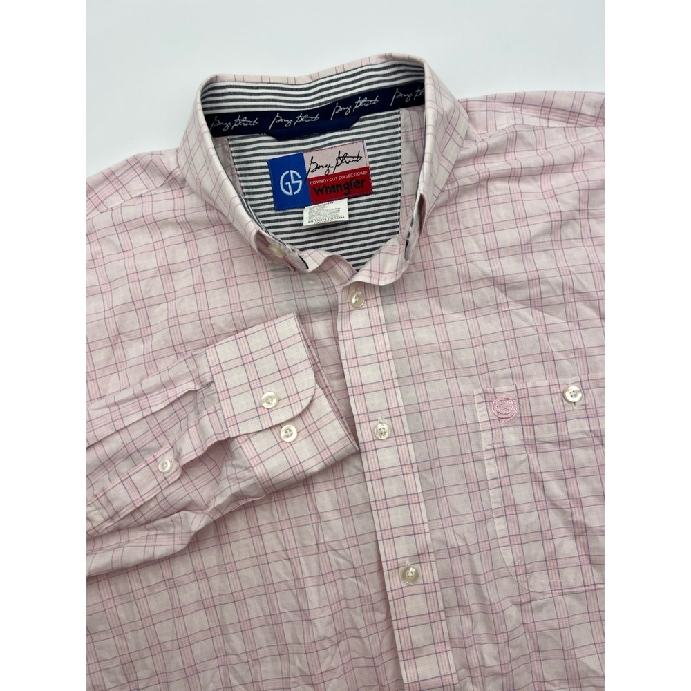 George Strait Shirt Men's XL Cowboy Cut Collection by Wrangler‎ L/S Plaid Button